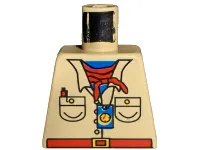 Torso Shirt with Buttons and Pockets over Blue Undershirt, Red Belt with Yellow Buckle, Neckerchief Scarf, Pen, Compass Pattern