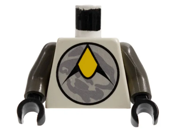 Torso Space Exploriens Logo Pattern / Dark Gray Arms / Black Hands