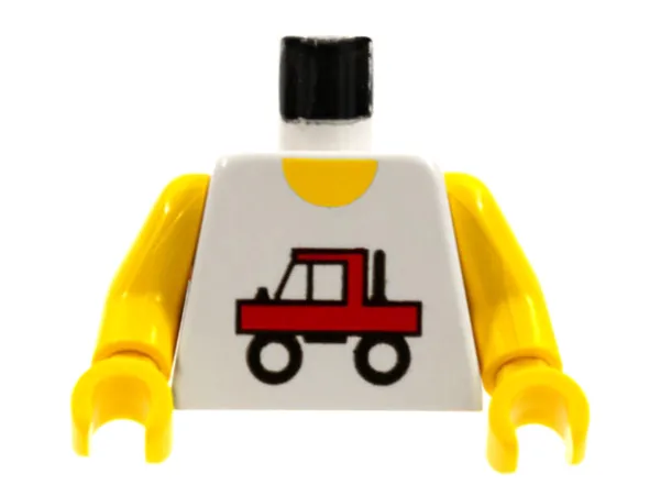 Torso Town Trucker Red Truck Logo Pattern / Yellow Arms / Yellow Hands