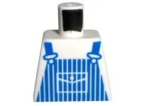 Torso Train Blue Striped Overalls Pattern