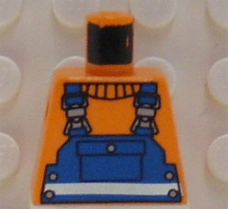 Torso Town Construction Blue Overalls, Shirt and Silver Belt Pattern