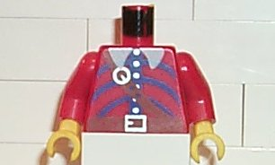 Torso Pirate Imperial Armada Brown belt and Blue Pattern / Red Arms / Yellow Hands