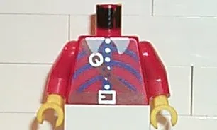 Torso Pirate Imperial Armada Brown belt and Blue Pattern / Red Arms / Yellow Hands