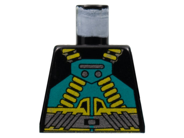 Torso Aquazone Aquaraider Dark Turquoise and Yellow Crossed Belts Pattern