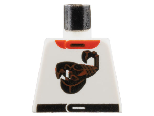 Torso Racing Suit with Red Collar, Black Belt and Scorpion Pattern