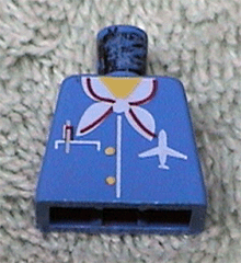 Torso Airplane Crew Female, Pocket, Pen, Scarf and Logo Pattern