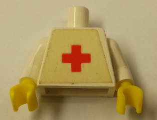 Torso Hospital Red Cross Pattern (Sticker) / White Arms / Yellow Hands
