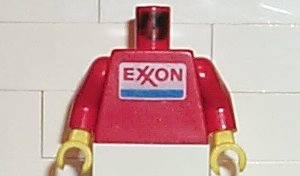 Torso Exxon Logo Pattern / Red Arms / Yellow Hands