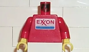Torso Exxon Logo Pattern / Red Arms / Yellow Hands