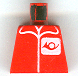 Torso Post Office Worker, Suit and Horn Logo Pattern