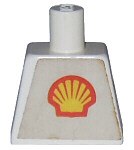 Torso with Red and Yellow Shell Logo Small Pattern (Trapezoid Sticker)