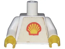 Torso with Red and Yellow Shell Logo Small Pattern (Trapezoid Sticker) / White Arms / Yellow Hands