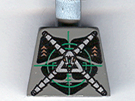 Torso Space Insectoids Silver X on Green Verniers Pattern