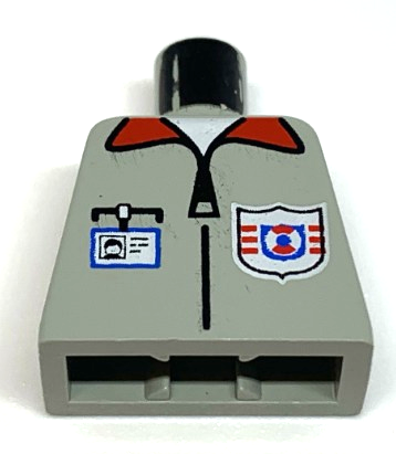 Torso Rescue Coast Guard Logo, ID Badge, Red Collar, Zipper Pattern