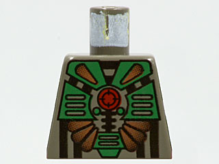 Torso Aquazone Stingray with Red Circle with Target, Copper Spikes, and Green Armor Pattern