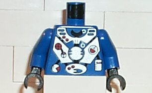 Torso Aquazone Hydronaut Silver Diving Pattern 1 / Blue Arms / Black Hands