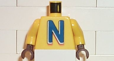 Torso Nesquik Bunny Large 'N' Pattern / Yellow Arms / Brown Hands