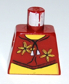 Torso Xtreme Stunts Flowers on Crop Top with String Pattern (Sky)