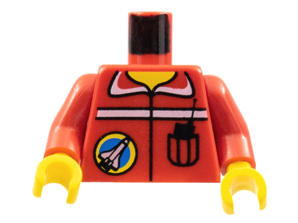 Torso Space Port Logo and Radio in Pocket Pattern / Red Arms / Yellow Hands