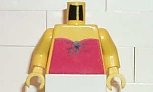 Torso Paradisa Red Halter Top Pattern / Yellow Arms / Yellow Hands