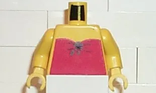 Torso Paradisa Red Halter Top Pattern / Yellow Arms / Yellow Hands