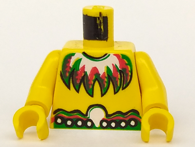 Torso Pirate Islanders with Feather Necklace Pattern / Yellow Arms / Yellow Hands