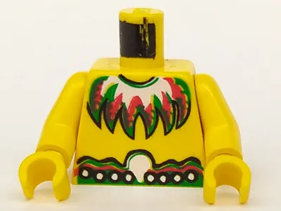 Torso Pirate Islanders with Feather Necklace Pattern / Yellow Arms / Yellow Hands