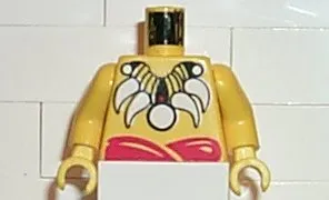 Torso Pirate Islanders with Bone Necklace Pattern / Yellow Arms / Yellow Hands