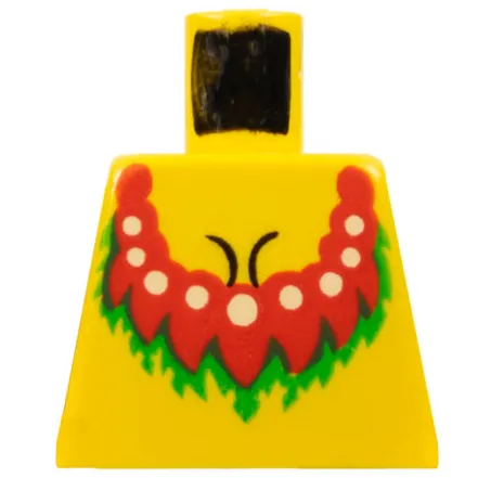 Torso Female Islander with Red and Green Necklace Pattern