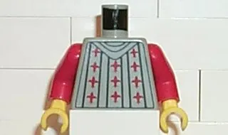 Torso Castle Fright Knights Fleur-de-lis Pattern / Red Arms / Yellow Hands