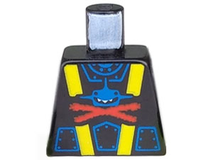 Torso Aquazone Aquashark Blue Shark with Red 'X' Pattern