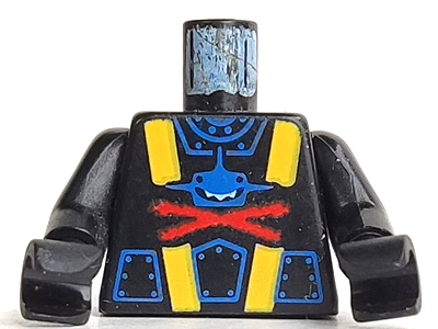 Torso Aquazone Aquashark Blue Shark with Red 'X' Pattern / Black Arms / Black Hands