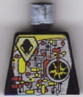 Torso Space UFO Circuitry with Red Lever, LEGO Logo on Back Pattern