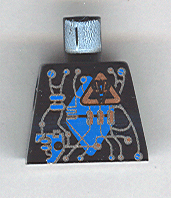 Torso Space Insectoids Blue Diamond under Circuitry Pattern