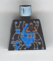 Torso Space Insectoids Blue Diamond under Circuitry Pattern