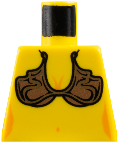 Torso SW Princess Leia Slave, Copper and Gold Bikini Bra Pattern