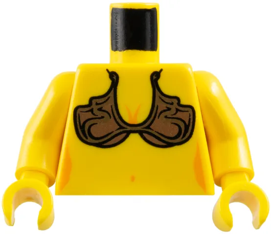 Torso SW Princess Leia Slave, Copper and Gold Bikini Bra Pattern / Yellow Arms / Yellow Hands