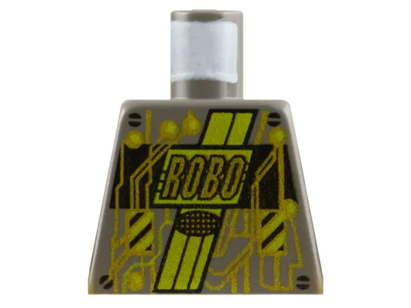 Torso Space RoboForce with Gold 'ROBO' and Circuitry, Neon Green Stripes, Black Panel and Screws Pattern