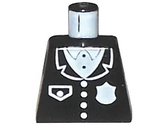 Torso Police Suit with White Badge and Pocket Pattern