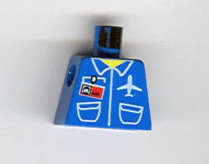 Torso Airplane Crew Male, Pockets, ID Badge, 'AIR' and Logo Pattern