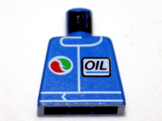 Torso Octan Logo and Italic Font 'OIL' with Logo Colors Reversed Pattern