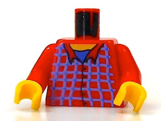 Torso Harry Potter Plaid Flannel Button Shirt Pattern / Red Arms / Yellow Hands