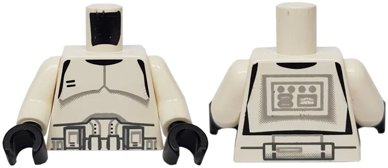 Torso SW Armor Clone Trooper Pattern / White Arms / Black Hands