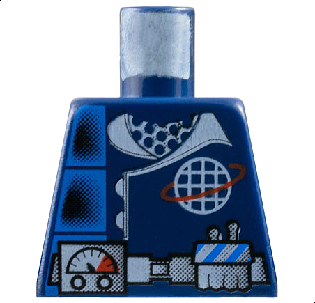 Torso Jacket with Blue Panels, White Collar and Alpha Team Wire Frame Globe Logo, Utility Belt with Gauge Pattern