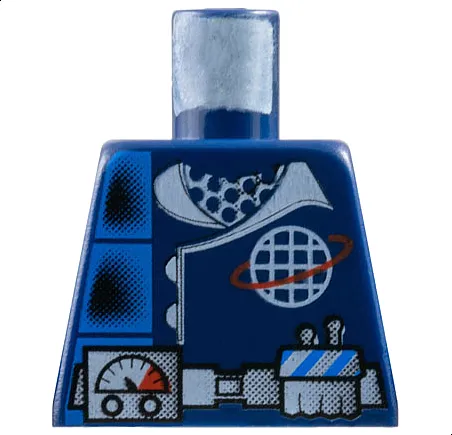 Torso Jacket with Blue Panels, White Collar and Alpha Team Wire Frame Globe Logo, Utility Belt with Gauge Pattern