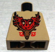 Torso with Durmstrang Coat of Arms Light Brown Stag Head and Red Eagle with 2 Heads Pattern