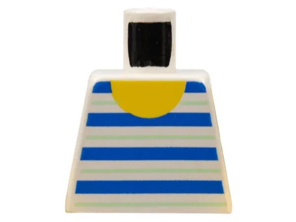 Torso Horizontal Blue and Light Green Stripes Pattern