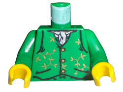 Torso Harry Potter Gilderoy Green Vest Pattern / Green Arms / Yellow Hands
