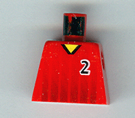 Torso Soccer Black Fading Stripes and Number 2 Front and Back Pattern