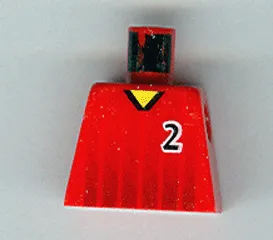 Torso Soccer Black Fading Stripes and Number 2 Front and Back Pattern